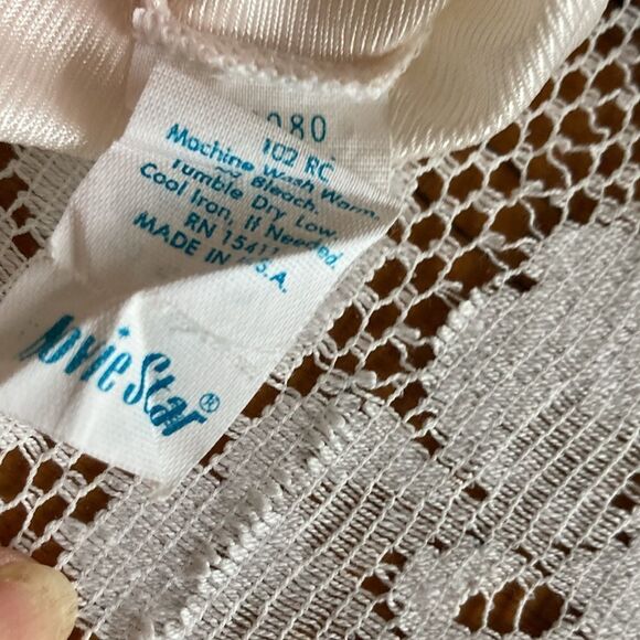 Vintage Movie Star Ivory Lace Maxi Half Slip Size Small USA 🇺🇸 Made - Picture 7 of 13